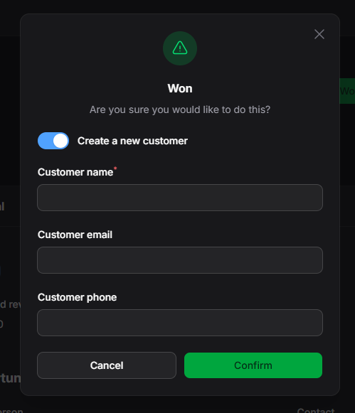 won opportunity
